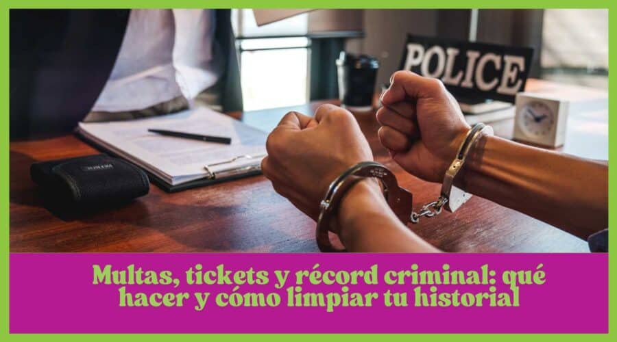 🚔 Multas, tickets y récord criminal: qué hacer y cómo limpiar tu historial